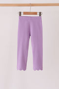 Deep violet scalloped leggings