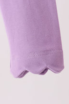 Deep violet scalloped leggings