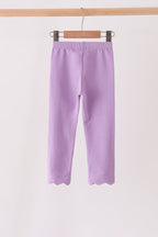 Deep violet scalloped leggings