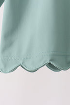 Sage scallped zipper active set