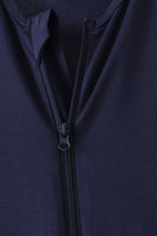 Navy zipper bamboo anti-slip romper