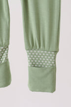 Green zipper bamboo anti-slip romper