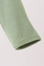 Green zipper bamboo romper