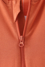 Caramel zipper bamboo romper