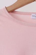 Pink bamboo pajama set – view 2