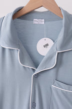 Blue bamboo mom pajama set – view 2