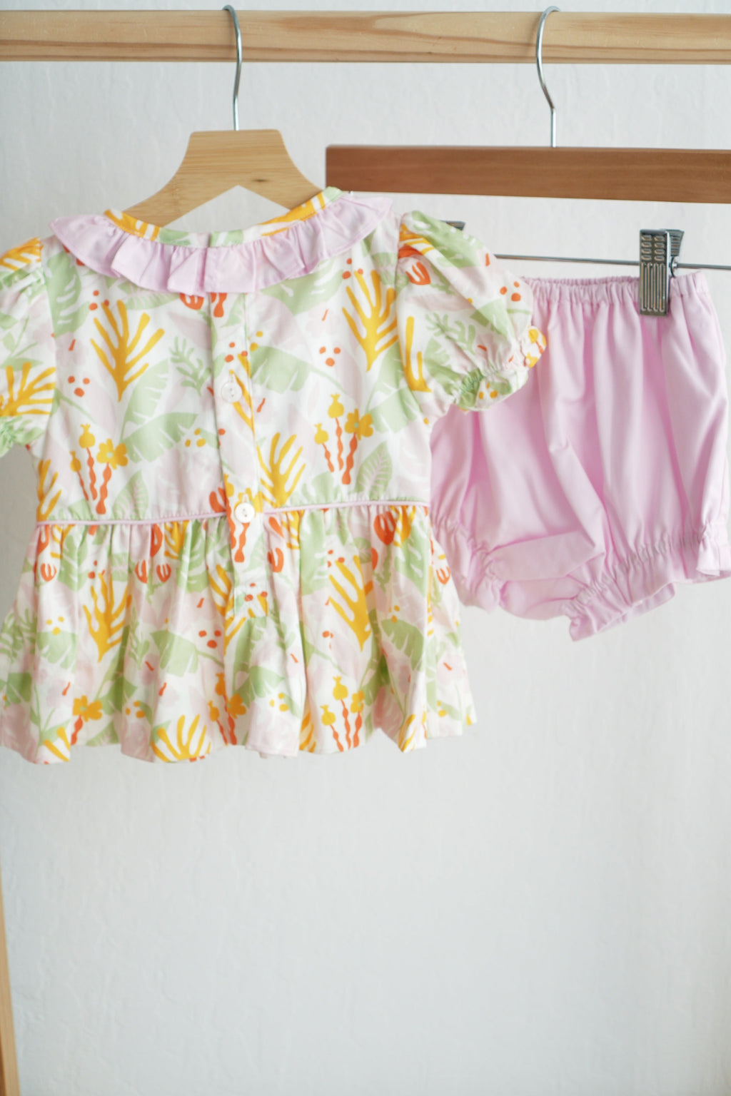 Sweet island character hand smocked bloomer set