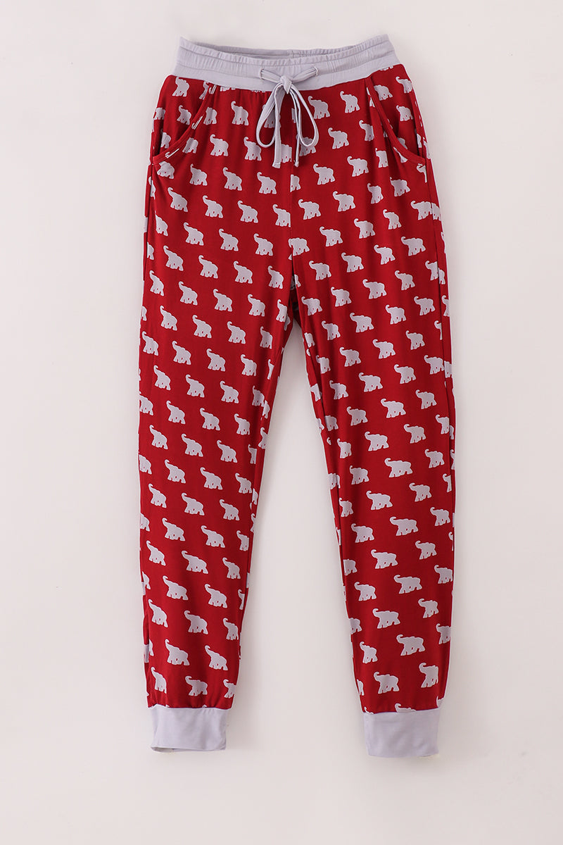 Alabama roll tide elephant print bamboo pajamas pants