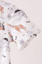 Brown zoo animal romper