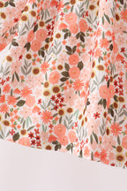Green Floral Ruffle Pants Set