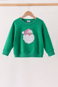 Green Santa Sequin Mom&me Top