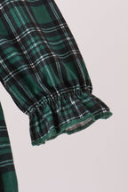 Forest Plaid Smocked Bow Bubble