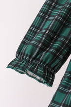 Forest Plaid Smocked Pants Set