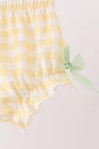 Green Princess Frog Embroidery Ruffle Bloomer Set