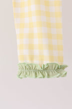 Green Princess Frog Embroidery Ruffle Pants Set