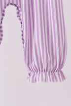 Purple Stripe Frozen Smocked Romper