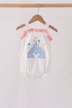 Pink Castle Applique Ruffle Bubble