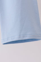 Blue Castle Applique Stripe Pants Set