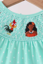 Green Character Smocked Bloomer Set