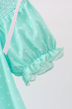 Green Character Smocked Dress
