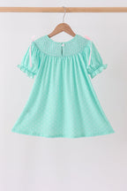 Green Character Smocked Dress