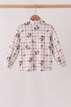 Red Holly Button Down Shirt