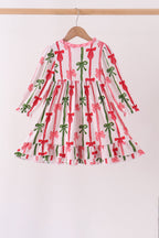 Pink Bow Ruffle Bamboo Dress