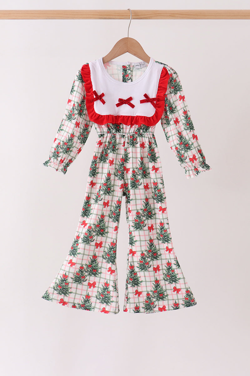 Red Velvet Ruffle jumpsuit