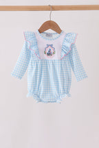 Blue Castle Embroidery Ruffle Bubble