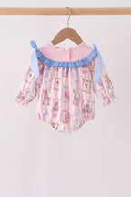 Pink Character Bow Embroidery Bubble