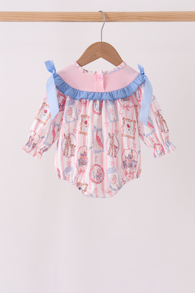 Pink Character Bow Embroidery Bubble
