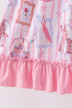 Pink Character Ruffle Bamboo Dress