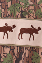 Camouflage Moose Embroidery Top