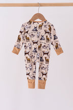 Oh Holy Night Ruffle Zip Bamboo Romper
