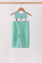 Green gingerbread embroidery gingham jonjon