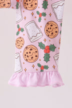 Pink milk cookie holly bamboo pajama set