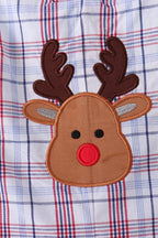 Blue plaid deer reversible jonjon