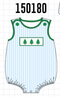 Green Christmas Tree Embroidery Bubble