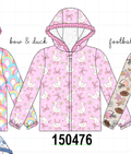 Pink Goose Bow ruffle Raincoat